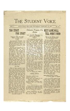 The Student Voice February 28, 1923.