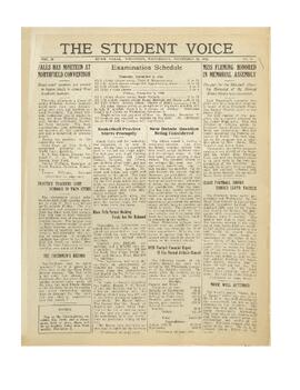 The Student Voice November 25, 1925.