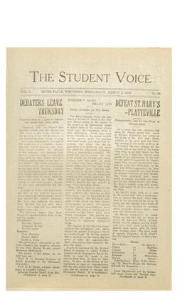 The Student Voice, March 5, 1924