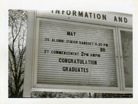 Campus information sign.