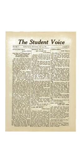 The Student Voice May 18, 1921.