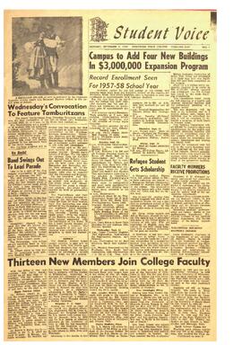 The Student Voice, September 9, 1957.