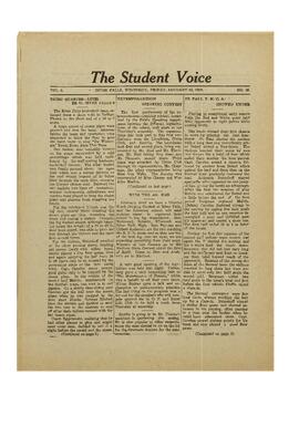 The Student Voice January 13, 1921.