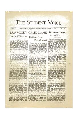 The Student Voice December 12, 1922.