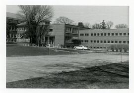 Exterior view of the South side of the library prior to addition, 1968.