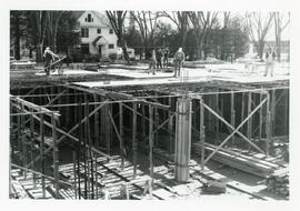 Library addition construction, 1968.