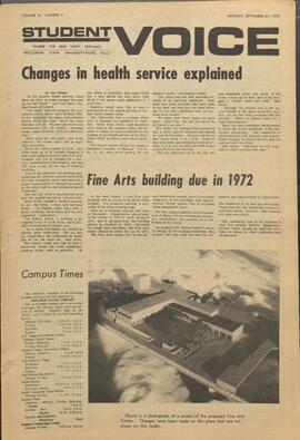 The Student Voice September 21, 1970.