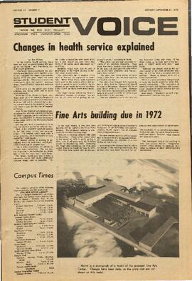 The Student Voice September 21, 1970.