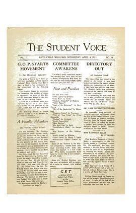 The Student Voice April 4, 1923.