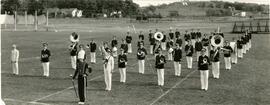 band standing in field