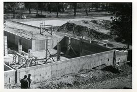 Construction of the library, 1952.