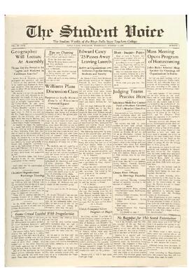 The Student Voice, October 11, 1933