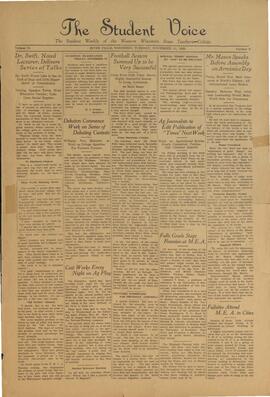 The Student Voice, November 13, 1928