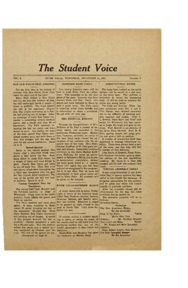 The Student Voice November 11, 1921.