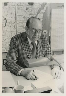 News Bureau photo of Orland Born, 1975.