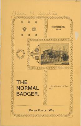 Normal Badger, December 1899