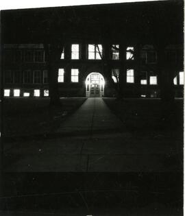 Night South Hall exterior