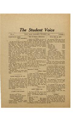 The Student Voice October 7, 1921.