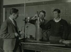 Group using equipment in class