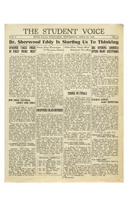 The Student Voice April 29, 1925.