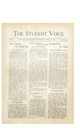 The Student Voice, April 16, 1924