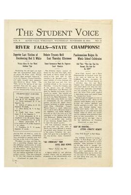 The Student Voice November 19, 1924.