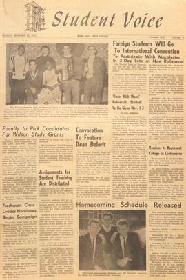 The Student Voice, September 24, 1962.