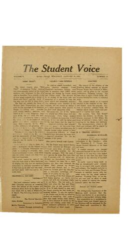 The Student Voice January 19, 1921.