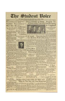 The Student Voice October 14, 1930.