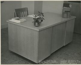 View of library desk, no date.