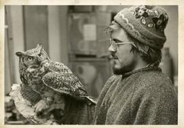 Person with owl