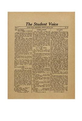 The Student Voice May 26, 1922.