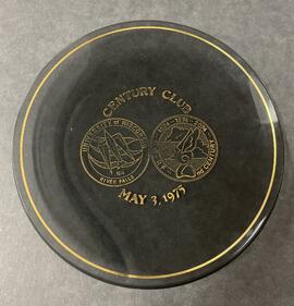 UWRF Century Club plate, May 3 1975 with gold trim