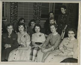 Group of students sitting together, 1955.