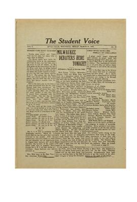The Student Voice March 31, 1922.