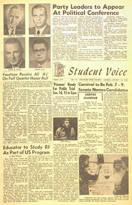 The Student Voice,  January 13, 1958.