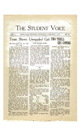 The Student Voice February 7, 1923.