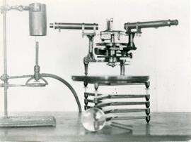 Physics equipment on a table