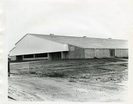 Exterior view of Hunt Arena in final stages of construction, 1972.