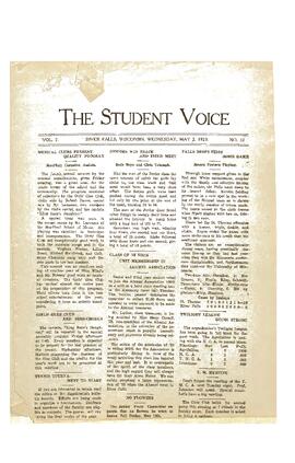 The Student Voice May 2, 1923.