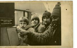 Students at Weather Broadcast Speaker, 1977