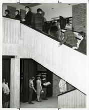 Students in Rodli Commons interior, 1969.