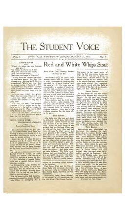 The Student Voice October 25, 1922.