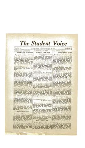 The Student Voice May 11, 1921.