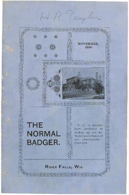 Normal Badger, November 1899