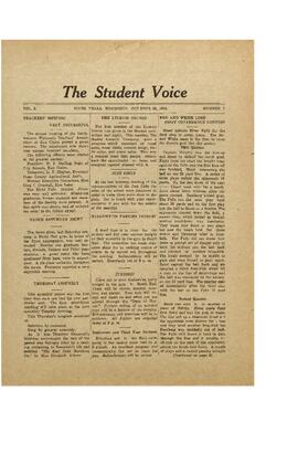 The Student Voice October 28, 1921.