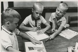, Campus school, boys at desk