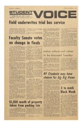 The Student Voice November 9, 1970.