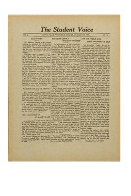The Student Voice January 20, 1922.