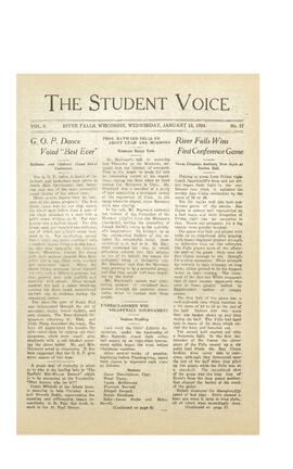 The Student Voice, January 16, 1924